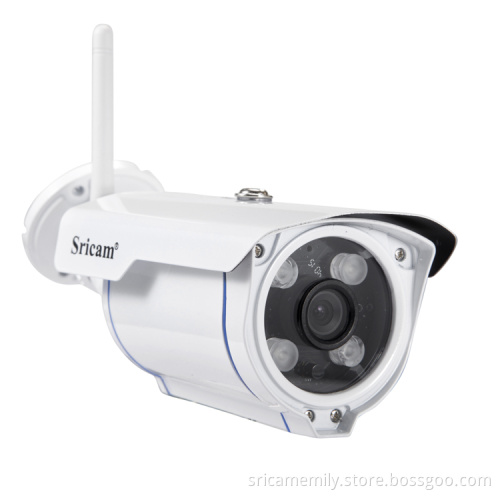Sricam SP007 CMOS HD 720P SD Card Record Outdoor Day and Night Vision Bullet Model IP Camera